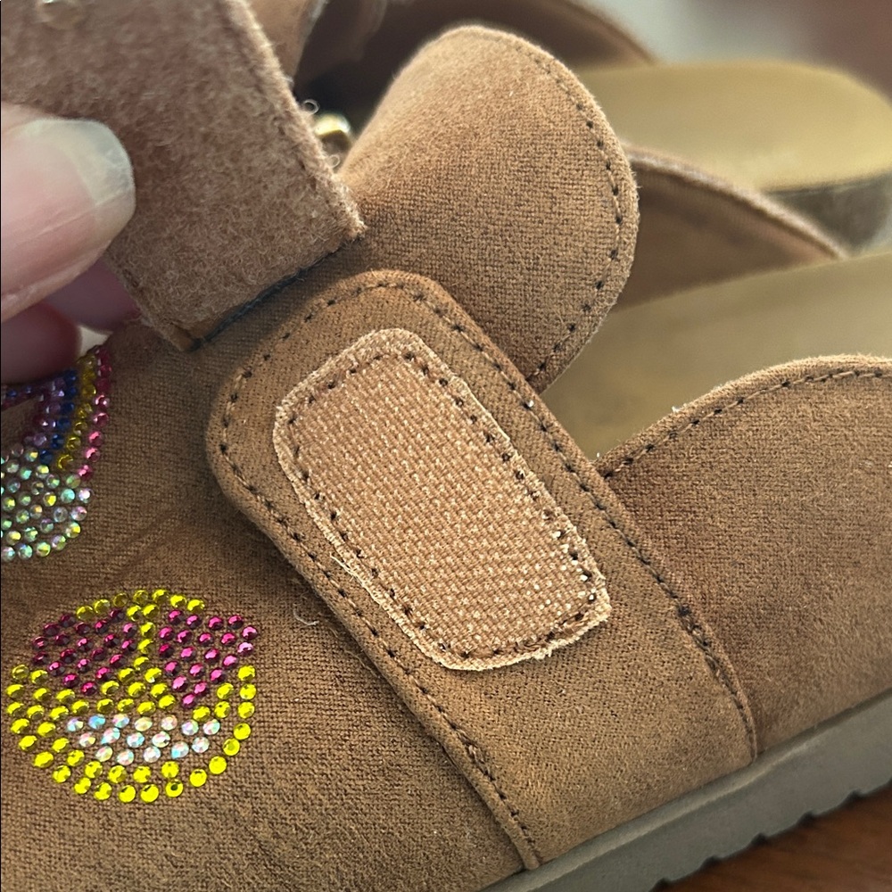 Steve Madden Brown Kids Sandals with Colorful Embellishments Size 3 - Picture 7 of 8
